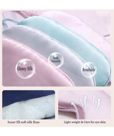 EleCharm Satin Silk Eye Mask 4 Color Assorted - Adjustable Elastic Ear Loops for Travel, Sleep, Meditation - Buy Online on GoSupps.com