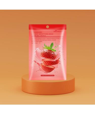 24-Piece Premium Facial Sheet Mask Set | Hydrating Moisturizing & Brightening | Cruelty-Free with Strawberry Honey Orange Lemon Vit C Aloe Vera & Tomato - Buy Online on GoSupps.com