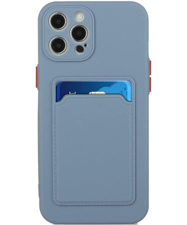 Buy Tivenfezk Nadoli Ultra Thin Silicone Case for iPhone 15 Pro Max - Shockproof Scratch-Resistant TPU Wallet Cover with Credit Card Holder - Gray - Buy Online on GoSupps.com