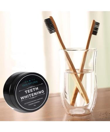 Natural Dental Care Powder & Toothpaste - Coconut Activated Carbon Teeth Whitening & Cleaning with Toothbrushes - Buy Online on GoSupps.com