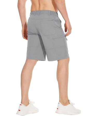 Magcomsen Men's Hiking Shorts - Water-Resistant Quick Dry Cargo Shorts | Light Grey 36 - Buy Online on GoSupps.com