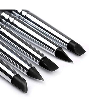 Clay Sculpting Tools - 5pc Professional Silicone Paint Pens Brushes with Wooden Handle and Metal Casings for Shaping and Modeling - Buy Online on GoSupps.com
