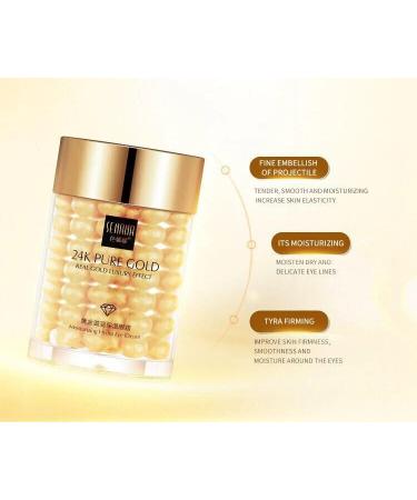 24K Gold Eye Cream For Deep Hydrating Anti-Aging Gold Eye Cream For Dark Circles And Puffiness Moisturizing Lightenex Gold Cream Lifting Eye SENANA (2 PACKS) - Buy Online on GoSupps.com
