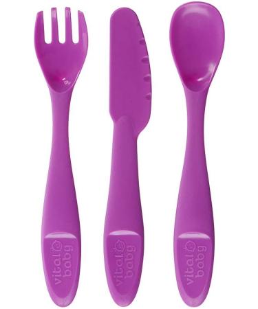 Vital Baby Nourish Perfectly Simple Cutlery 15pk - Baby Weaning and Feeding Set - Bright Colors - BPA Free - Durable - 12m - Buy Online on GoSupps.com