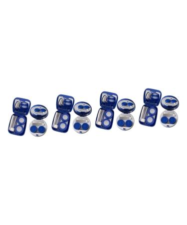 Gleavi 8 pcs Colored contact lenses Sweet contact cases contact lenses tweezers contact lens container contact lenses case contact lens boxes contact lens holder matt bracket deliveries pp 7.5x7.5cmx4pcs bluex4stk