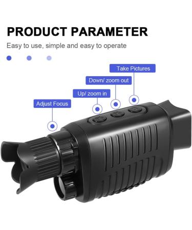 1080p Full HD Night Vision Monocular for Hunting & Surveillance | Long Range Infrared Goggles | 512G TF Card Support | Black - Buy Online on GoSupps.com