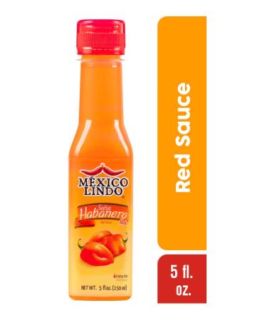 Mexico Lindo Red Habanero Hot Sauce - 78,200 Scoville - 5 Fl Oz Bottles (Pack of 2) - Buy Online on GoSupps.com