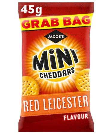Jacob's - Mini Cheddars RED LEICESTER Flavour Crisps - 30 x 45g