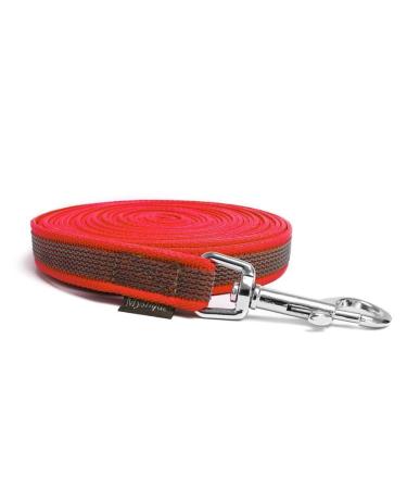 Mystique Rubberized towline 20mm with hand loop standard carabiner red 15m 15m red