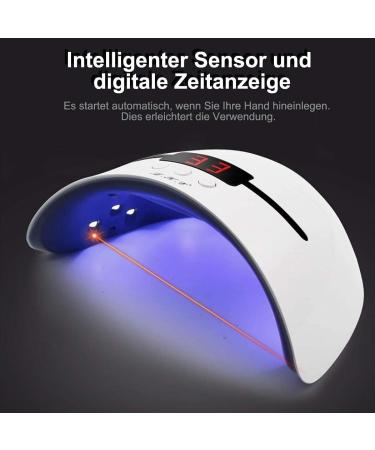 LKE UV Lamp for Gel Nails - 36W Portable Nail Dryer with USB Charging 30/60/90s Timer LCD Display & Infrared Sensor - Perfect for All Gel Types - Buy Online on GoSupps.com