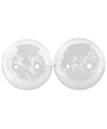 BUIFULSIC 2st Healthy Massage Ball Hand massager Older handballs Home Decor Housing Furniture Massage balls for hand exercises Glass -rolling handball sports exercise ball handicrafts