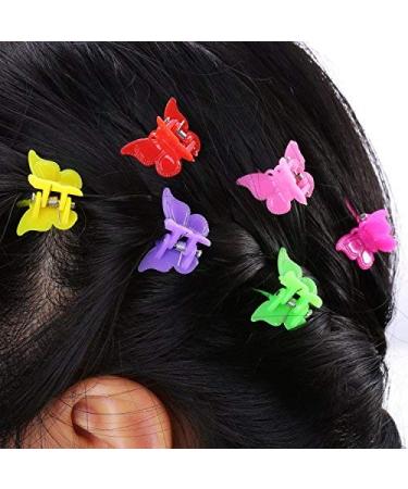 50 Pcs Mixed Color Mini Plastic Butterfly Hair Clips for Women and Girls - Hair Accessories - Buy Online on GoSupps.com