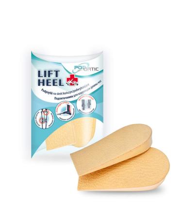 FabaCare Lift Heel Premium shoe insole made of genuine leather and foam layer heel pad heel cushion heel wedge size 1.5 cm M