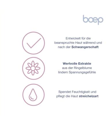 Boep Nourishing Body Butter | Organic Shea Butter for Soft Hydrated Skin | Natural Cosmetics for Stressed Dry Skin During Pregnancy (125ml) - Buy Online on GoSupps.com