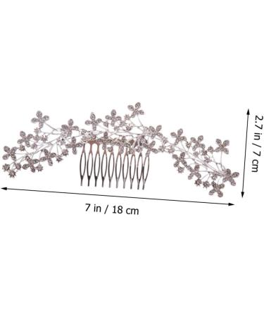 FRCOLOR Rhinestone Alloy Hair Comb Bridal Hair Comb Bridal Flower Hair Comb Rhinestone Headpiece Rhinestone Hair Accessories Wedding Headpiece Wedding Headdress Wedding Flower Hair Comb - Buy Online on GoSupps.com
