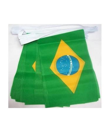 AZ FLAG FLAG CHAIN BRAZIL 4 meters with 20 flags 15x10cm - BRAZILIAN garland flag chain 10 x 15 cm