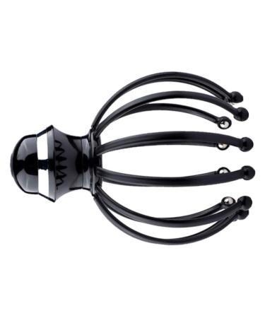 Coolhiya 1stk Head massager Manual back scratches Manual back massage devices Hand massager Octopus massage device Tool head massage claw massage brush plastic scalp 18x14.5cm black