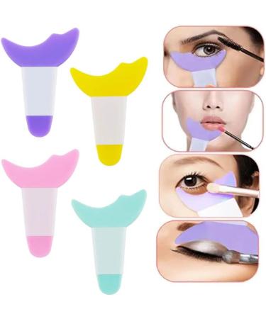 Silicone Eyeliner Stencils Eye Makeup Aid Eyebrow Eyeliner Shaper Assistant Beauty Tool Face Cream Mask Applicator Makeup Tool One Size Pink - Buy Online on GoSupps.com