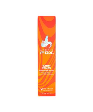ARCTIC FOX 100% Vegan & Cruelty Free Vibrant Semi Permanent Hair Colour Dye - Sunset Orange 165 ml e - Buy Online on GoSupps.com