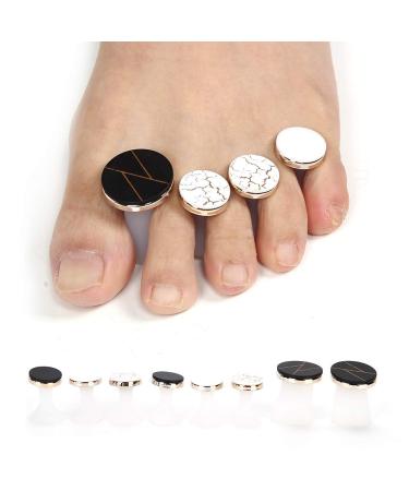 8-Piece Washable Silicone Toe Separator Set | Pedicure Care Tool for Straightening Crooked Toes | Reusable Nail Art Accessories - Buy Online on GoSupps.com
