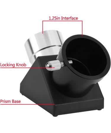 Bindpo 1.25 90 Degree Diagonal Mirror Adapter for Telescope Eyepiece - Optical Prism for Erecting Image - Zeniths Mirror - Buy Online on GoSupps.com