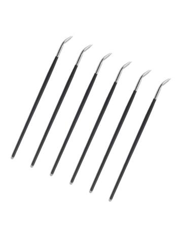DOITOOL 6pcs Eyeliner Cream Brush Bent Liner Brush Eye Makeup Brush Long Handle Eyeliner Brush Bend 18.1X0.5cm As Shown