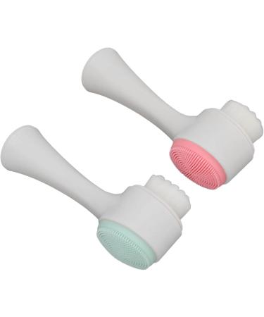 Facial Cleansing Brush Double-Sided 2 Pieces Standing Base Facial Cleansing Brush - Buy Online on GoSupps.com