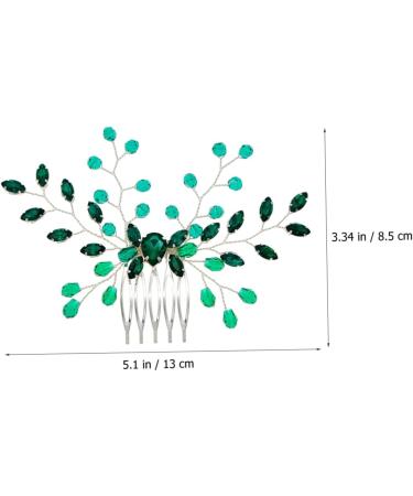 Mikinona Hair Accessories for Rhinestone Hair Comb Crystal Hair Side Comb Bridal Hair Accessory Girl Headpieces for Wedding Green Crystal Hair Comb Hair Accessories for Wedding - Buy Online on GoSupps.com