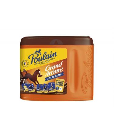 Poulain - Grand Arome 450G - Chocolat en Poudre Authentique - Saveur Intense - Pour une boisson d licieusement chocolat e - Id al pour le petit-d jeuner ou le go ter - Qualit - Lot De 4