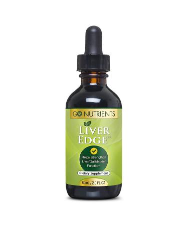 Go Nutrients Liver Edge - Liver Cleanse & Advanced Liver Supplement - Milk Thistle Seed, Dandelion Root, Wormwood Leaf, Turmeric Root, Artichoke Leaf, Chicory Root, Gentian Root - 60ml (2 oz.)