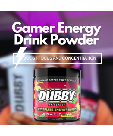 Buy Dubby Gamer Energy Drink Powder - Sugar Free Jitter-Free Nootropic Energy Fruit Punch Lemon Lime Flavor 30 Servings - Boost Your Gaming Performance - Buy Online on GoSupps.com