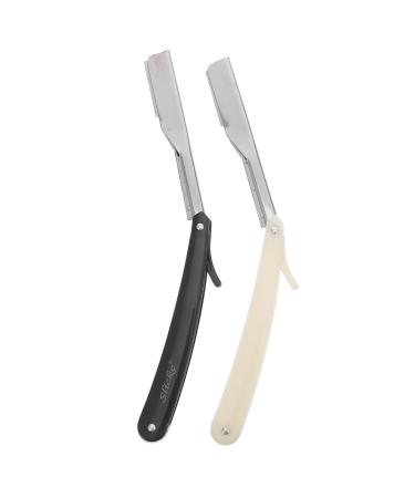 Bart razor barber razor for Rastrillos Para Afeitar Para Hombre Barrasier for men hairdresser for men sound to shave metal gold and silver man as shown 2 pcs