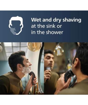 MOOSE TRI EDGE Men's Electric Rotary Shaver - Beard Trimmer Wet/Dry Body Razor Head & Face Groomer Cordless USB Rechargeable Ideal Gift for Husband Dad Boyfriend - Black - Buy Online on GoSupps.com