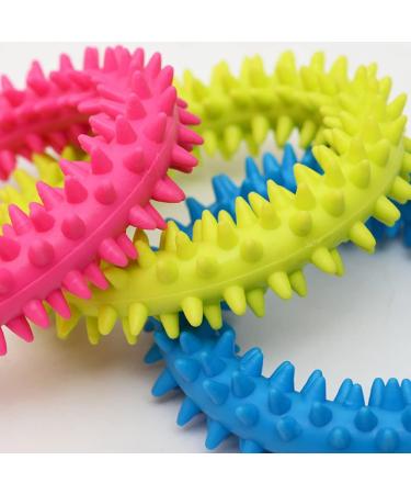 Daqusu 3pcs Natural Rubber Puppy Chewing Toys - 360 Oral Teething & Calming Rings for Small & Medium Dogs - Buy Online on GoSupps.com