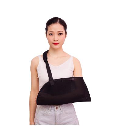Medsuo Breathable Mesh Shoulder Sling Arm Brace Arm Sling Adjustable Right/Left Support for Adult Men and Wome Stabilizer for Elbow Wrist Thumb Injuries Dislocation