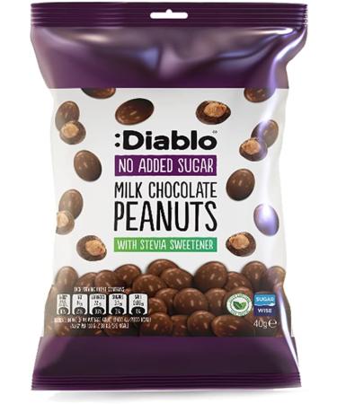 Diablo Milk Chocolate Peanuts |No Added Sugar| Sweetened with Stevia | Diabetic Chocolate Hamper Basket Available - Perfect for Gifting (Pack of 4 Chocolate) Chocolate Pack of 4 - Buy Online on GoSupps.com