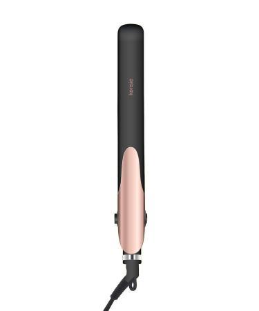 Kensie ION+ Ceramic Tourmaline 1 Inch Flat Iron Hair Straightener - Black/Rose Gold | International Shipping Available - Buy Online on GoSupps.com