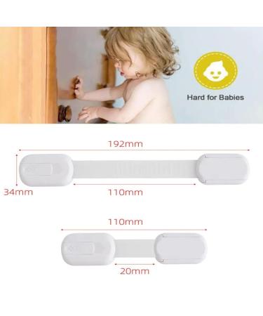 KWKW 10-Piece Child Safety Belt Set - Secure Door & Closet Locks for Babies - White Cupboard Drawer & Toilet Protectors - Buy Online on GoSupps.com