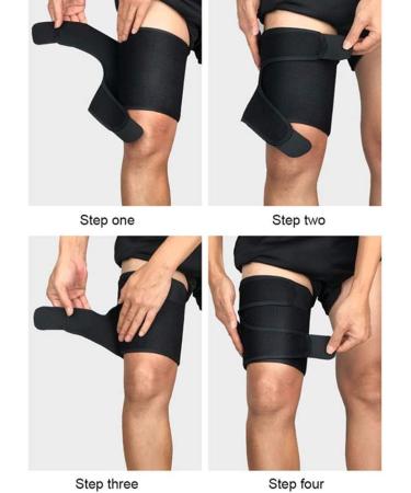 Compression Recovery Thigh Sleeve for Sore Hamstring Groin & Quad Support - Unisex Upper Leg Sleeve for Running & Sports - 1 Rose Sleeve - Buy Online on GoSupps.com