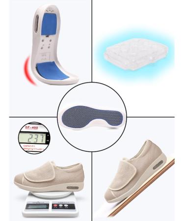 Extra Wide Fit Diabetic Shoes for Men - Adjustable Orthopedic Slippers | Comfy Plantar Fasciitis Sneakers for Elderly Arthritis Edema Swollen Feet | Slip-On Walking Shoes - Buy Online on GoSupps.com