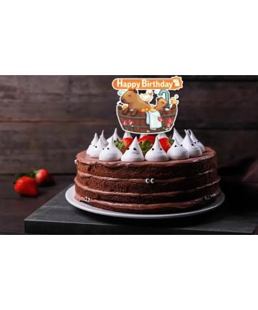 Gallasy 13pcs Capybara Birthday Cupcake Topper Capybara Cake Topper for Kids Birthday Capybara Baby Shower Capybara 1st Birthday Decoration - Buy Online on GoSupps.com