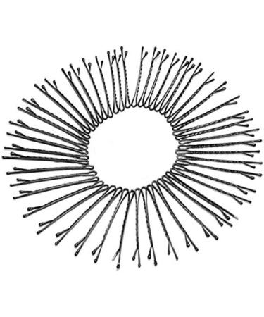 Benoon Black Jumbo Bobby Hairpins - 60 Metal Wave-Shaped Clips | Flat Lace Style Hairpins for Salon & Everyday Use - Buy Online on GoSupps.com