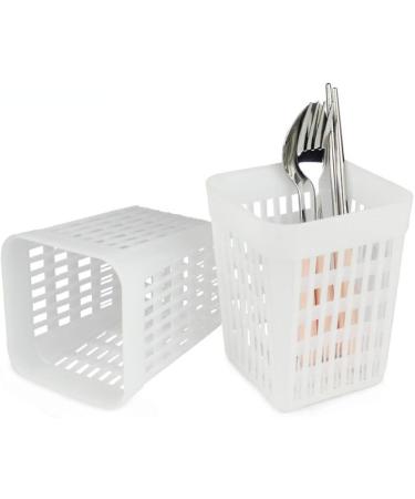 Cutlery Basket Dishwasher Basket Plastic Cutlery Sieve Cutlery Draining Storage Basket Chopsticks Storage Basket 8cm*13.5cm*10.7cm White - Buy Online on GoSupps.com