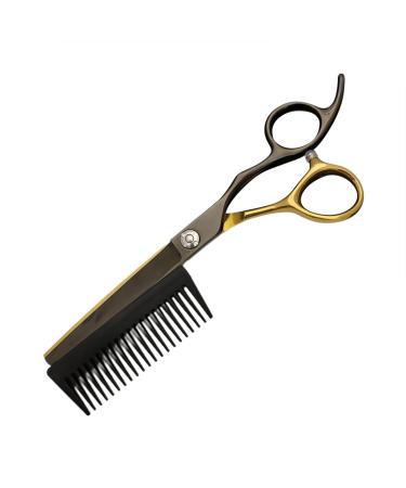 Hair Cutting Scissors 2 in 1 Hair Trimming Scissors Detachable Comb Ultra - Hair Cutting Tools Multipurpose Salon Hairdressing Shears for Precise Cutting Black Copper
