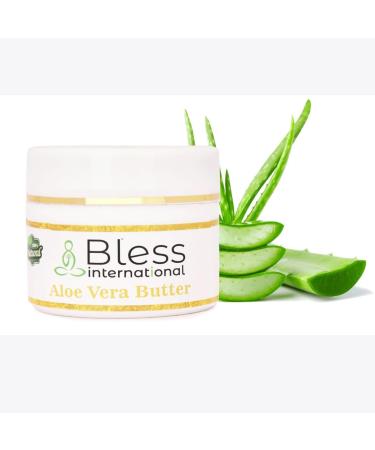 Beurre d'aloe vera brut organique 100 % pur naturel et non raffin | Hydratant pour la peau pour le visage le corps et les cheveux | 4 oz / 115 g de GM Ivoire/White Grade A | cr mes baumes lotions - Buy Online on GoSupps.com