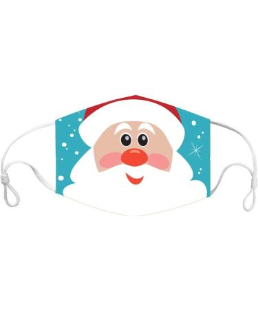 Funny 3D Santa Claus Face Mask with Beard | Washable Fabric Scarf | Christmas Mouth & Nose Protection - Buy Online on GoSupps.com