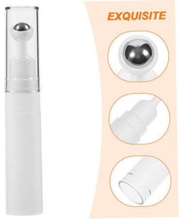 PLAFOPE Eye Cream Bottle Refillable Eye Serum Bottle Eye Cream Roller Eye Serum Empty Bottle Refillable Bottle Empty Roller Ball Applicator Refillable Roller Bottle Eye Cream Applicator 13.00X1.70X1.70CM White - Buy Online on GoSupps.com