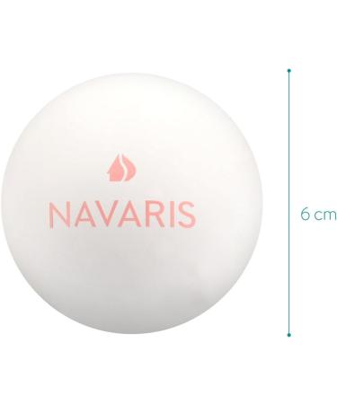 Navaris Massage Ball Set - Fascia & Trigger Point Self-Massage Balls for Foot Pain Relief - Lacrosse Style - White & Pink - Buy Online on GoSupps.com