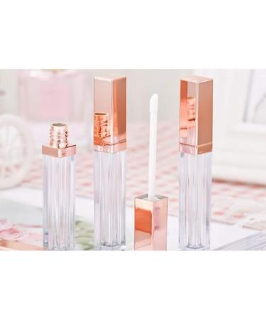 6 Pack 5ml Empty Lip Gloss Tubes with Brush Applicator - DIY Lipstick Samples & Lip Oil Containers - Ros Gold Lid - Buy Online on GoSupps.com