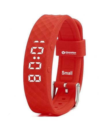 eSeasonGear VB80 8 Alarm Vibrating Watch Silent Vibration Shake Wake ADHD Medication Reminder Red-Small Small 4.5-7.5"/11-19cm Large 6.5-8.5"/16-21cm